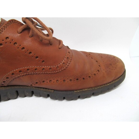 Cole Haan ZeroGrand Mens Brown Leather Wingtip Oxfords Size US 12 M - Picture 12 of 16